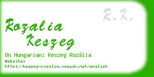 rozalia keszeg business card